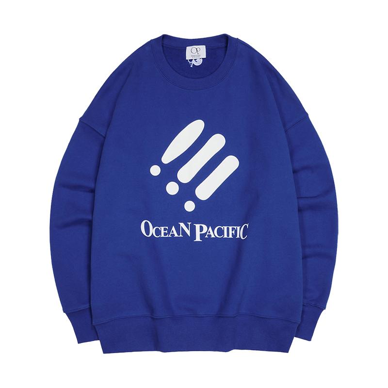 OceanPacific重磅400g圆领op卫衣男女同款22秋季新款运动情侣外套