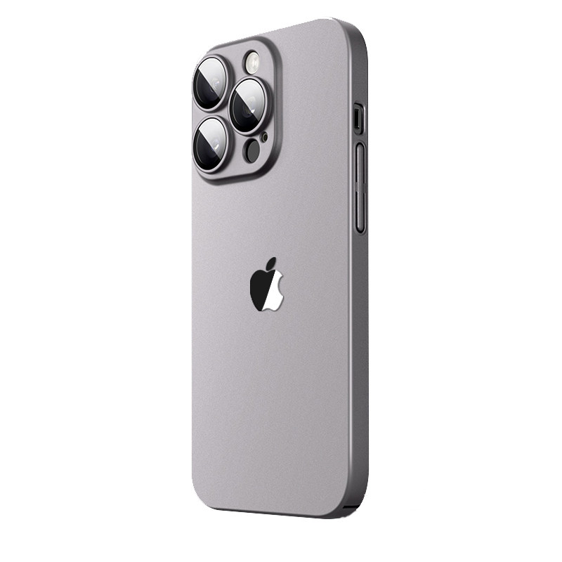 钛原色适用苹果16promax手机壳15pro新款超薄iPhone17保护套14plus磨砂硬壳13pm带镜头膜全包12