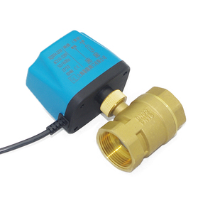 太阳能电磁阀电动ADC12V24V220V空调温控二通三通球阀常开闭球阀