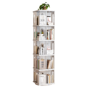 360度旋转书架书柜客厅转角书架落地置物架一体靠墙可移动收纳柜