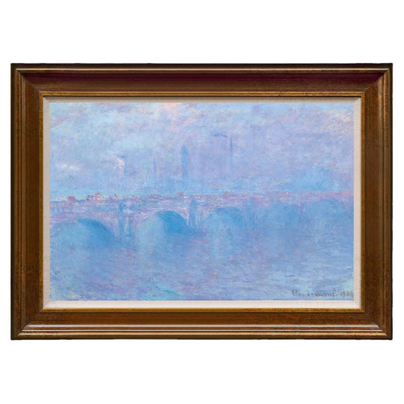 风色莫奈美式客厅装饰画风景横版