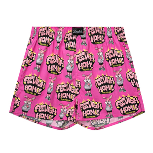 PEEVISH纯棉阿罗裤宽松内裤男士裤头孖烟通大裤衩居家短裤睡裤女