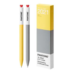 KACO潘通联名PANTONE年度代表色FIRST初心系列爱心旋转式中性笔0.5黑色水笔礼物学生用书写刷题顺滑办公文具