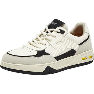 SKAP圣伽步男鞋2025秋季新款板鞋运动厚底系带舒适时尚男款休闲鞋