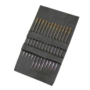 免穿缝衣针上挂式盲针手缝针方便穿线双孔老人缝被针不用穿线的针