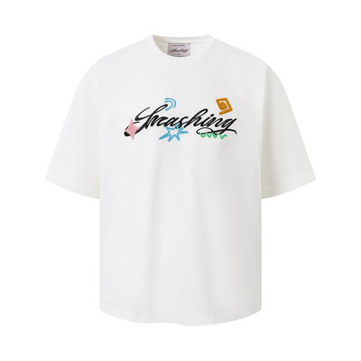 SMASHING度假风贴绒短袖T恤