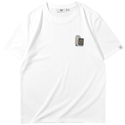 海澜之家圆领贴布绣花凉感短袖男