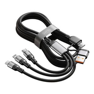 充电线快充二拖三适用苹果安卓华为OPPO手机数据线通用USB+PD三合一耳机充电器头多功能100W协议超级快充