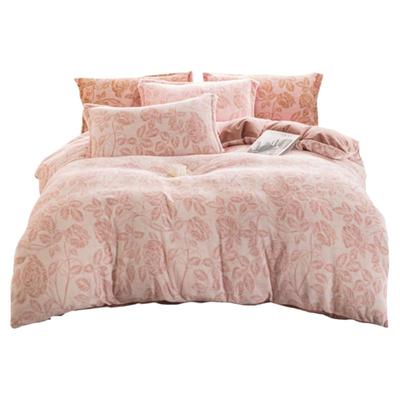 红豆加绒加厚牛奶绒床上四件套