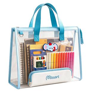 Missart 横版手提美术袋小学生一年级专用女孩a4儿童学具工具用品收纳包男孩学科目分类袋学习文件补习补课包