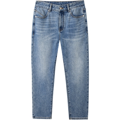 gxgjeans男装秋牛仔裤蓝色直筒
