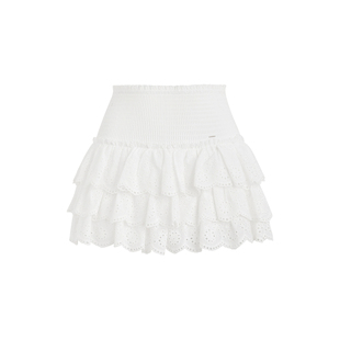 Kroche Balletcore 规则打揽腰头 蕾丝花边蓬蓬蛋糕半身裙