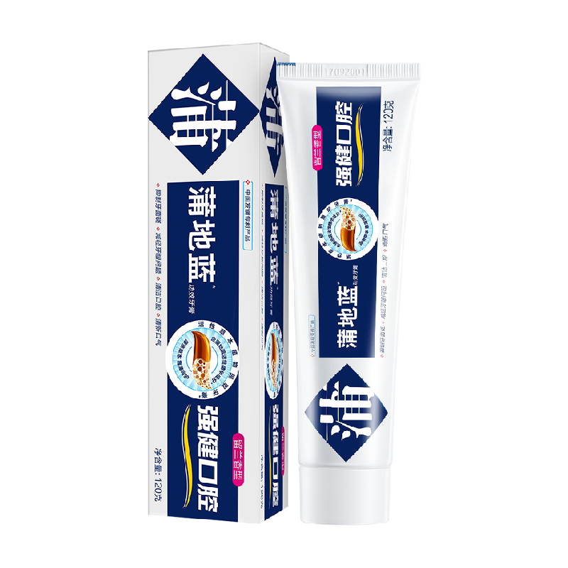 蒲地蓝草本护龈抗敏牙膏抑制菌斑
