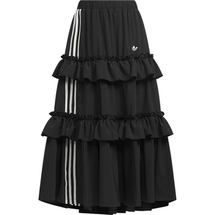 Adidas/阿迪达斯正品三叶草女士休闲宽松时尚垂坠蛋糕裙KQ6505