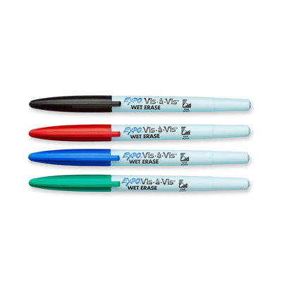 Expo 16003 Vis-a-Vis Blue Fine Point Wet Erase Marker 胶片笔