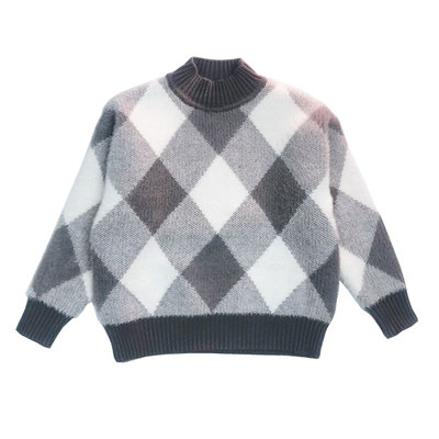 秋冬款水貂绒半高领韩版儿童毛衣