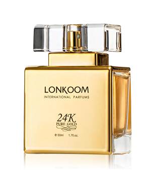 LONKOOM朗金香水24K粉金纯金黑金50mL送10mL香水套装持久淡香男女