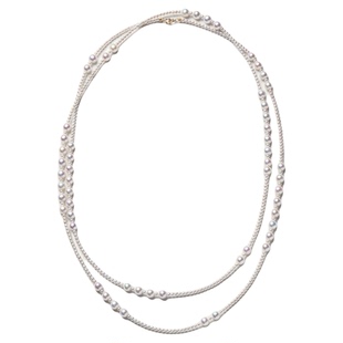 半觉248云光精灵淡水白玉珍珠毛衣链小香风气质秋冬链 礼物可开票