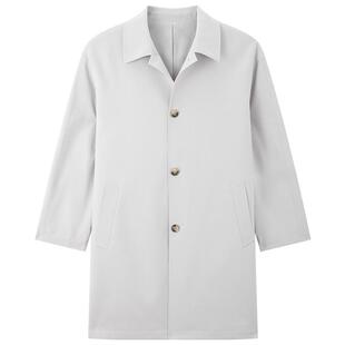 MB MindBridge2026年春外套男士中长款风衣休闲翻领夹克简约上衣