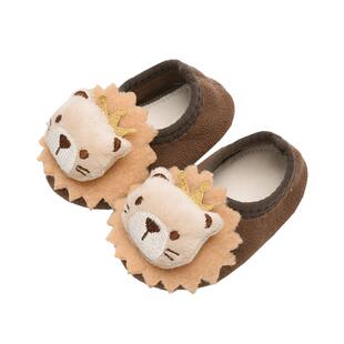 婴儿鞋袜儿童地板袜春秋冬男女宝宝学步防滑软底袜子公仔可爱超萌