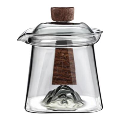 玻璃盖碗茶杯单个家用防