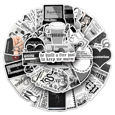 50张泰勒Reputation贴纸霉霉知名歌星Taylor歌词周边电脑汽车贴纸