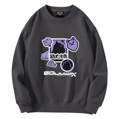 加绒柔顺亲肤保暖圆领卫衣