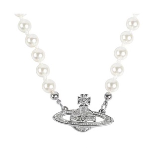 Misa officail｜珍珠西土星别针项链复古choker小众高级感满钻