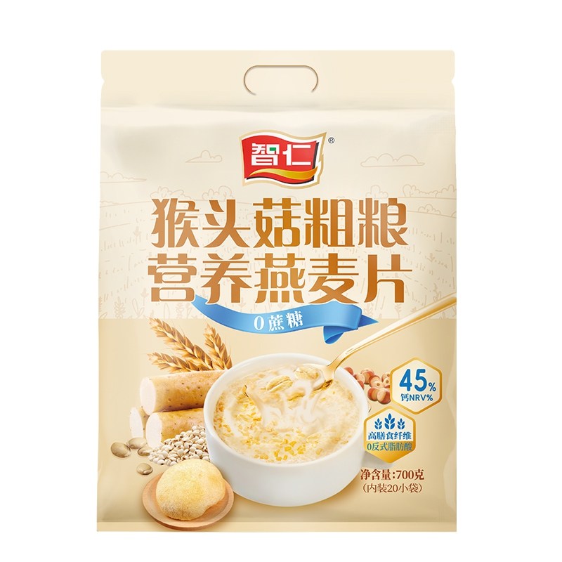 智仁猴头菇粗粮营养燕麦片0蔗糖