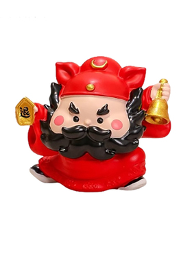 小神仙摆件钟馗黄紫水晶发财树