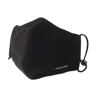 维康纯棉口罩男女士防尘防雾霾保暖可调节易呼吸黑色棉布舒适亲肤