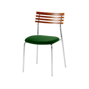 中古风餐椅家用靠背椅设计师复古咖啡厅实木椅子餐桌椅软包单人椅