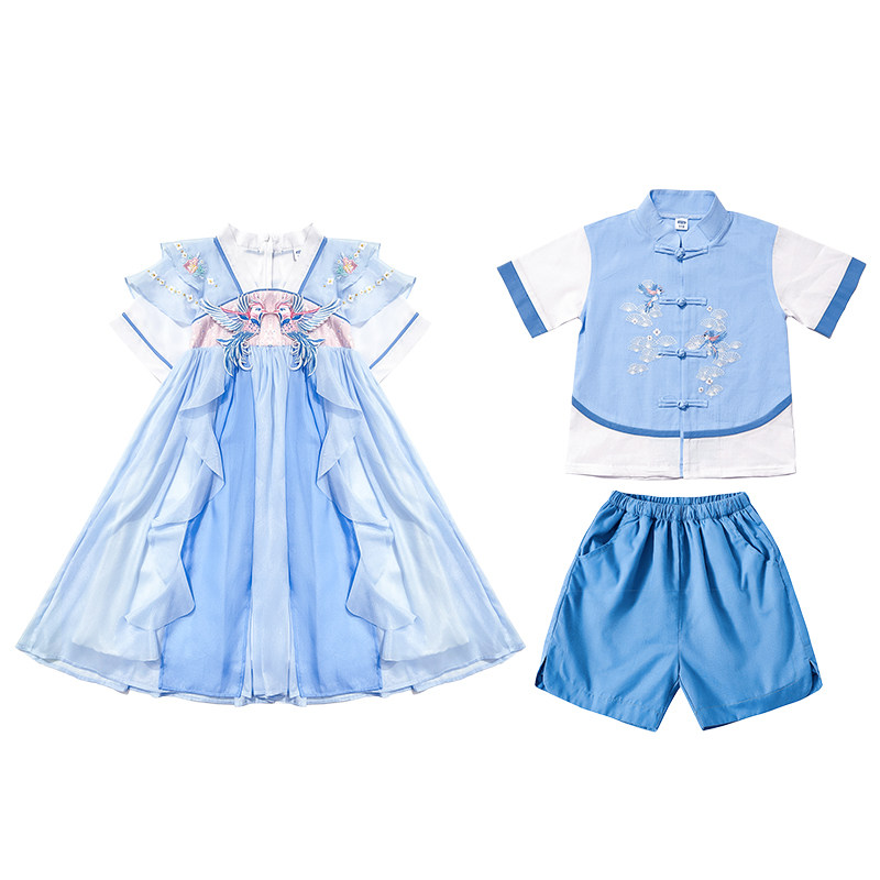 六一儿童演出服古装汉服男女童舞蹈服小学生合唱表演服班服园服夏
