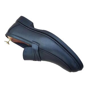 优质头层牛皮男鞋尖头英伦一脚蹬商务休闲乐福鞋外贸手工皮鞋真皮