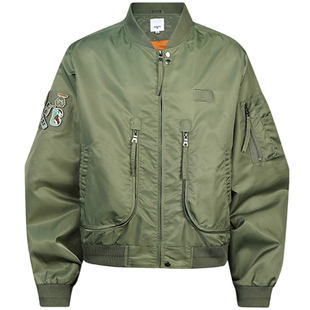 古由卡GuukaTech户外休闲飞行员夹克女 美式复古魔术贴大口袋外套