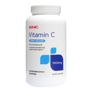 保税美国GNC天然型高含量维生素C缓释片1000mg180粒VC男女免疫力