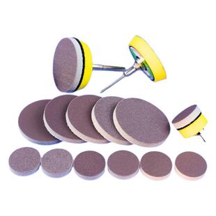 海绵砂纸金属模型车漆打磨抛光海绵砂手机壳电磨背植绒自粘盘砂纸