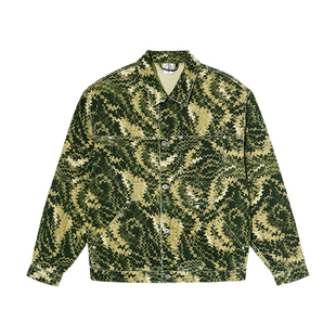Polar Skate Co Patrik Camo Jacket 蟒纹宽松街头牛仔夹克外套男