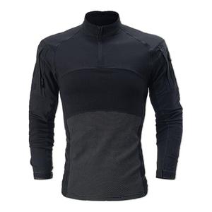 春秋男女户外战术迷彩长短袖套装安保工作服黑色修身军迷新蛙服透