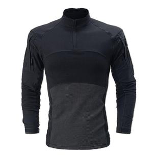 春秋男女户外战术迷彩长短袖套装安保工作服黑色修身军迷透气休闲