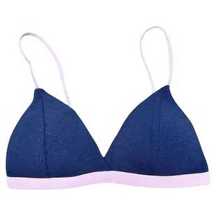 A+薄款法式撞色本命年内衣三角杯性感美背细带内衣小胸文胸6108