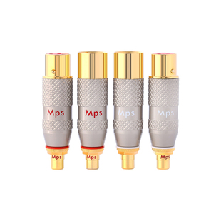 Mps音频线镀金转接头xlr平衡卡农公母头转rca莲花母插头