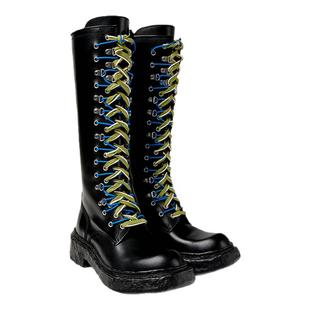 CAMPERLAB看步男女靴Vamonos新款时尚个性高筒靴系带皮靴骑士靴