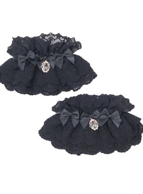 axesfemme纯色蕾丝lolita手袖