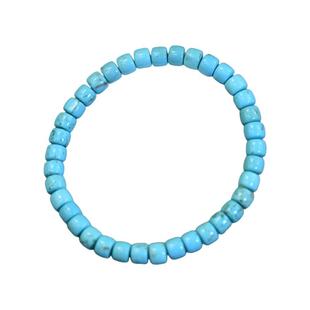 湖北原矿绿松石高瓷天然无优化直切手串手链隔珠配饰配珠文玩配饰