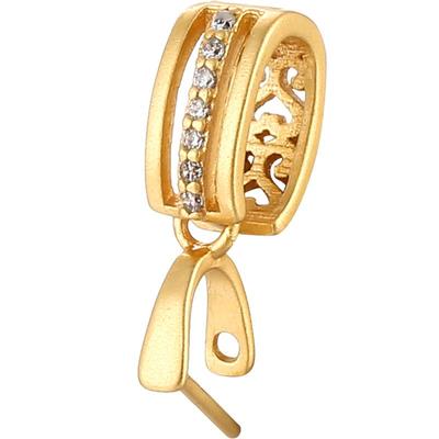 国潮吊坠扣头玉坠扣18K金扣子