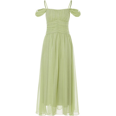 从那以后绿色吊带裙连衣裙度假