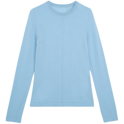 羊毛打底衫omont复古圆领修身