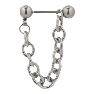 SHIMMIAN钛钢杆ins同款男女耳骨钉简约个性金属耳蜗链短款舒适