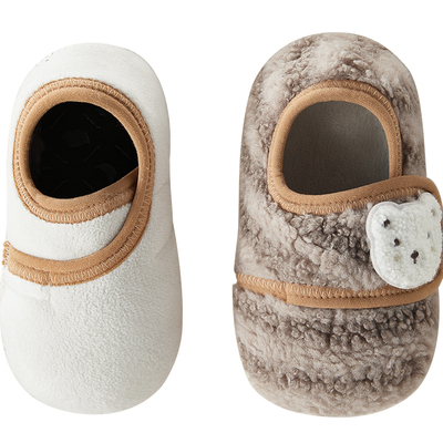 宝宝地板鞋软底防滑贴布绣毛圈款